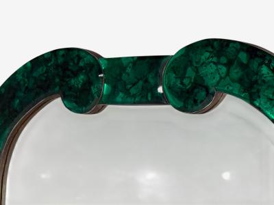 Art Deco Style Green Antiqued Beveled Glass Venetian Wall Mirrors 21st c 