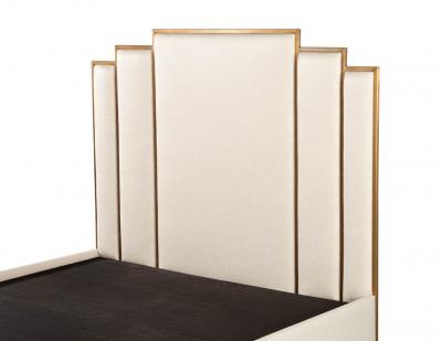 Art Deco Style King Bed in Bronze