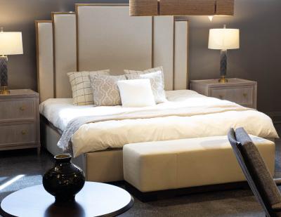 Art Deco Style King Bed in Bronze