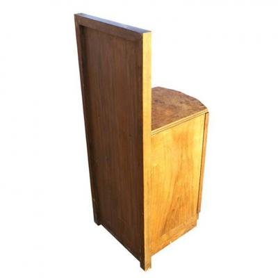 Art Deco Style Maple Burl Night Stand Cabinet