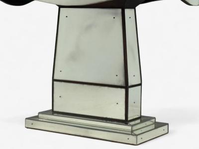 Art Deco Style Mirrored Console Tables Painted Wood Distressed Glass