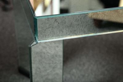 Art Deco Style Mirrored Table Designed and Made in Italy in 1980