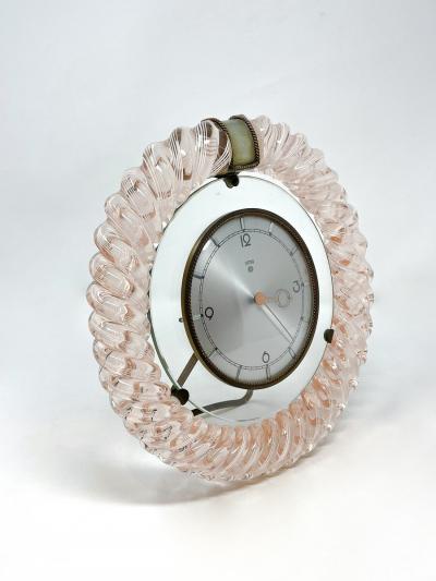 Art Deco Style Murano Glass Desk Clock