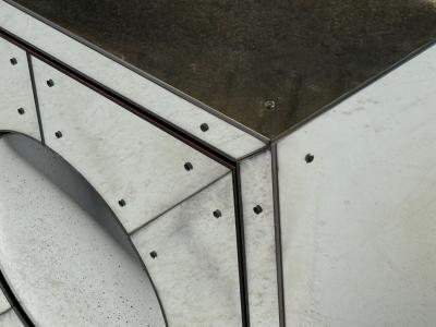 Art Deco Style Painted Wood Antique Glass Mirrored Sideboard or Credenza