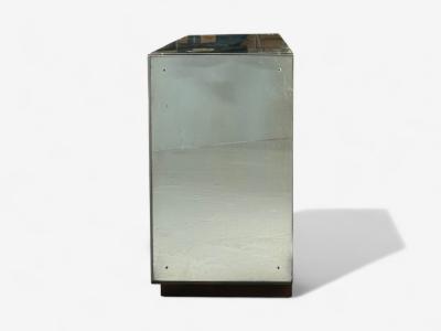 Art Deco Style Painted Wood Antique Glass Mirrored Sideboard or Credenza