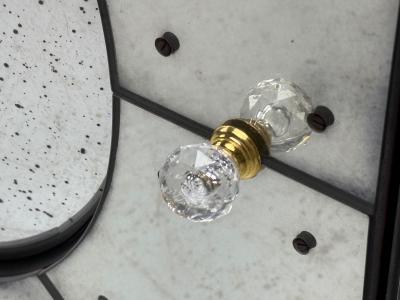 Art Deco Style Painted Wood Antique Glass Mirrored Sideboard or Credenza