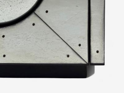 Art Deco Style Painted Wood Antique Glass Mirrored Sideboard or Credenza