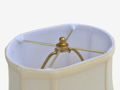 Art Deco Style Pink Rock Crystal Brass Table Lamps France 1960s