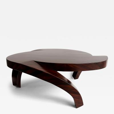 Art Deco Style Rosewood Coffee Table with an Unusual Sculptural Form 20th C