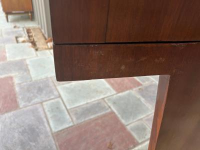 Art Deco Style Rosewood Veneer Hallway Mirror Console Table