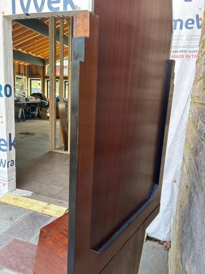 Art Deco Style Rosewood Veneer Hallway Mirror Console Table