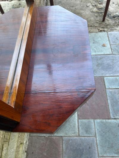 Art Deco Style Rosewood Veneer Hallway Mirror Console Table