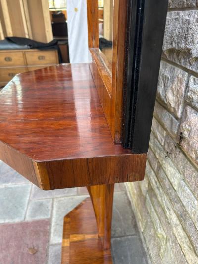 Art Deco Style Rosewood Veneer Hallway Mirror Console Table