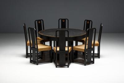 Art Deco Style Round Dining Table Italy 1930s