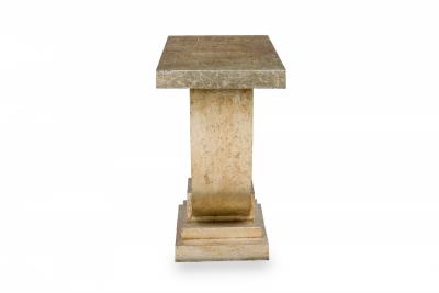 Art Deco Style Silver Gilded Crackle Finish Rectangular Console Table