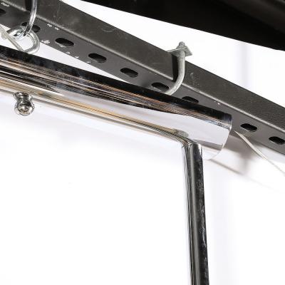 Art Deco Style Streamlined Machine Age Two Tier Mottled Glass Chrome Pendant