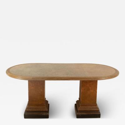 Art Deco Style Table with Marble Top