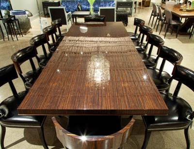 Art Deco Styled Macassar Dining Table by Philippe Hurel France