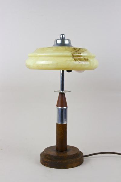 Art Deco Table Lamp With Glass Lampshade 20th Century Austria ca 1930