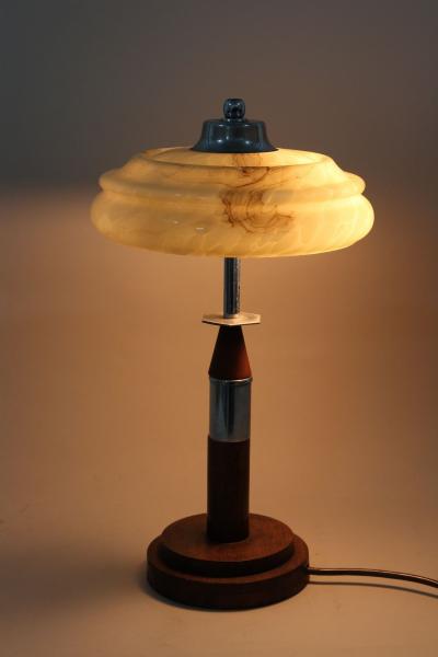 Art Deco Table Lamp With Glass Lampshade 20th Century Austria ca 1930