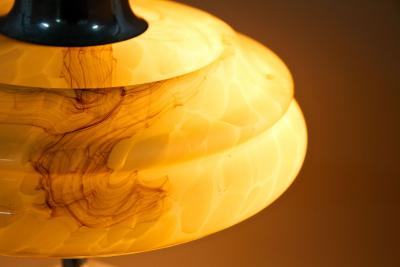 Art Deco Table Lamp With Glass Lampshade 20th Century Austria ca 1930