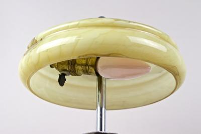 Art Deco Table Lamp With Glass Lampshade 20th Century Austria ca 1930
