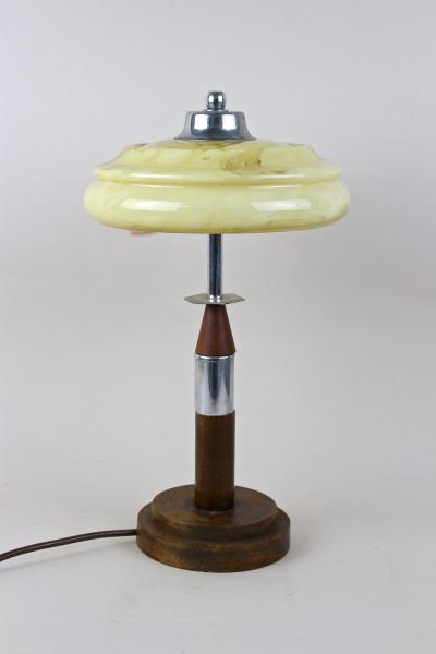 Art Deco Table Lamp With Glass Lampshade 20th Century Austria ca 1930