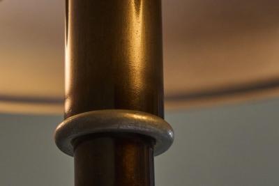 Art Deco Table Lamp in Nickel Plated and Bronzed Brass 1930s
