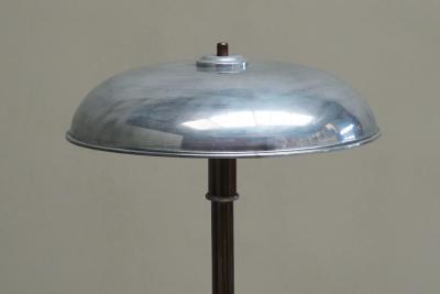 Art Deco Table Lamp in Nickel Plated and Bronzed Brass 1930s
