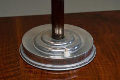 Art Deco Table Lamp in Nickel Plated and Bronzed Brass 1930s
