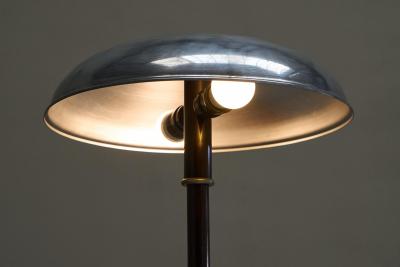 Art Deco Table Lamp in Nickel Plated and Bronzed Brass 1930s