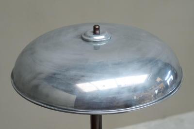 Art Deco Table Lamp in Nickel Plated and Bronzed Brass 1930s