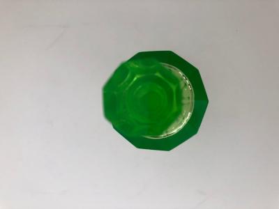 Art Deco Tall Slender Vaseline Glass Decanter Cologne Bottle