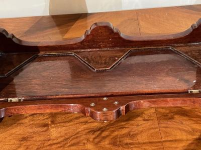 Art Deco Tantalus Set with 2 Geometric Etched Bottles