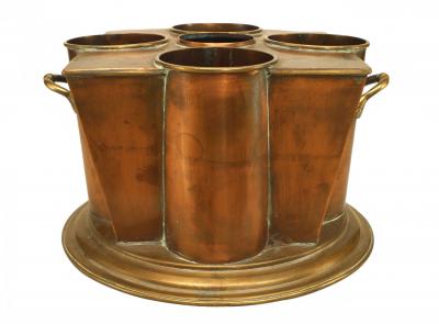 Art Deco Tapered Copper Wine Cooler