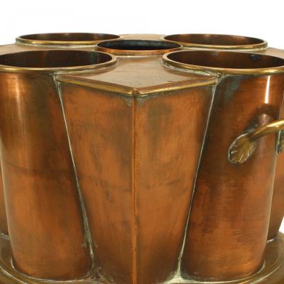 Art Deco Tapered Copper Wine Cooler