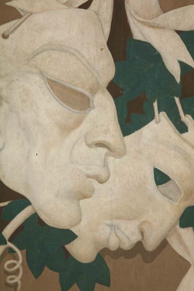 Art Deco Theatrical Mask Painting
