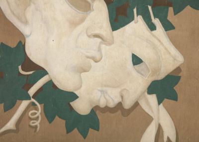Art Deco Theatrical Mask Painting