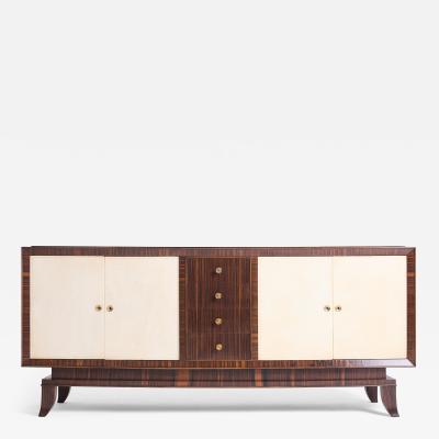 Art Deco Velum and Macassar Sideboard
