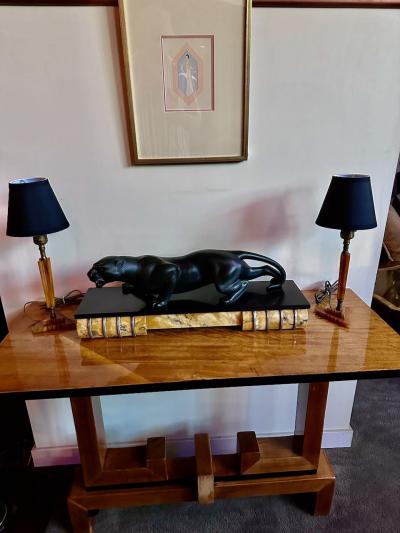 Art Deco Vintage Phenolic Amber Bakelite Lamps