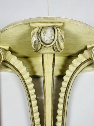 Art Deco Wall Console With a Marble Top USA 1940s