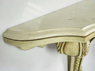 Art Deco Wall Console With a Marble Top USA 1940s
