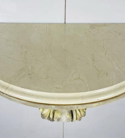 Art Deco Wall Console With a Marble Top USA 1940s