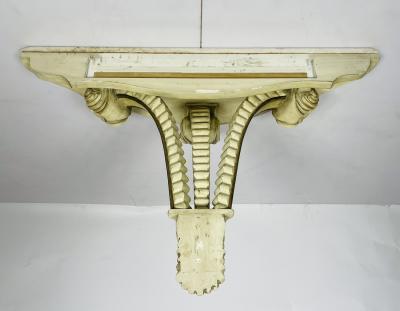 Art Deco Wall Console With a Marble Top USA 1940s