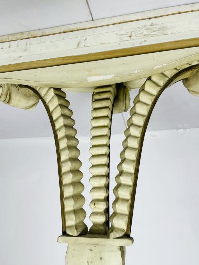 Art Deco Wall Console With a Marble Top USA 1940s