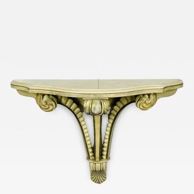 Art Deco Wall Console With a Marble Top USA 1940s