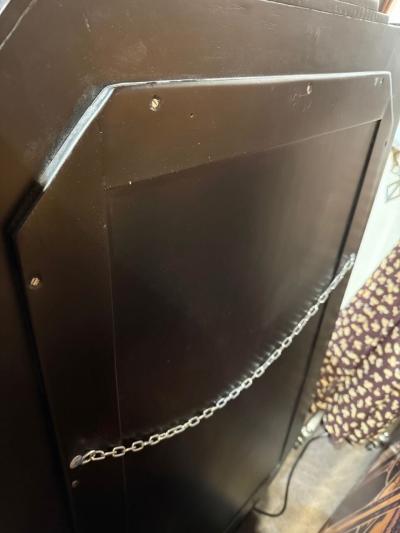 Art Deco Wall Mirror with Two Tone Wood Frame