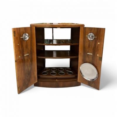 Art Deco Walnut Bar Counter