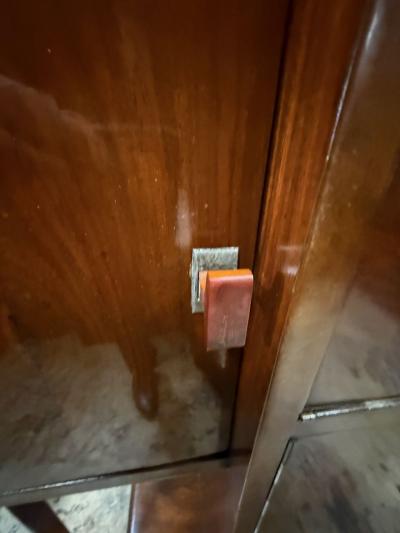 Art Deco Walnut Cocktail Cabinet with Chrome Legs France circa 1935