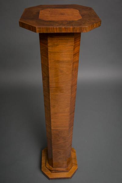 Art Deco Walnut Pedestal